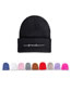 Fashion Light Purple Acrylic Knit Letter Embroidered Beanie