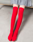 Fashion Big Red Calf Socks Velvet Solid Calf Socks