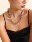 Fashion Color Metal Geometric Chain Necklace