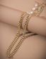 Fashion Gold Metal Chain Pearl Beaded Necklace
