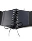 Fashion Black Faux Leather Studded Belt Belt