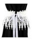 Fashion 03 Ribbon Long / White Woven Lace Girdle