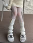 Fashion White Heart Jacquard Cutout Stockings