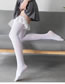 Fashion White Velvet And Lace Knee High Socks