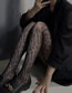 Fashion Five-wire Net Black Nylon Jacquard Stockings