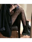 Fashion Black Nylon Jacquard Stockings