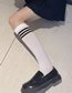 Fashion White Black Stripe Socks Velvet Striped Knit Socks