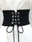 Fashion Black 69cm Fabric Tie-up Waist Belt With Air Eyes