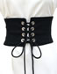 Fashion White 69cm Fabric Tie-up Waist Belt With Air Eyes