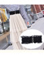 Fashion White 75cm Solid Color Lace Wide Belt