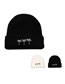 Fashion Three Coconuts Knitted Hat - Black Acrylic Knit Embroidered Coconut Beanie