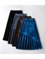 Fashion Blue Polyester Mermaid Panel Skirt