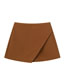 Fashion Coffee Asymmetric Skirt Pants