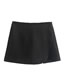 Fashion Black Polyester Slit Skirts