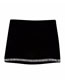Fashion Black Polyester Panel Skirt