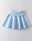 Fashion Blue Polyester Rib Knit Skirt