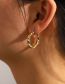Fashion Gold Gold Plated Twist Wrap Round Earrings In Titanium Steel