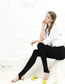 Fashion Can't Afford The Ball Black 500g With Feet High Waist Big Elastic Thickened Nylon Solid Color Leggings