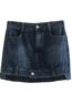 Fashion Blue Denim Button Skirt