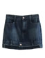 Fashion Blue Denim Button Skirt