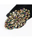 Fashion Blue Beads 75cm Geometric Diamond-studded Floral Web Belt Belt