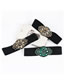 Fashion Color Beads 70cm Geometric Diamond-studded Floral Web Belt Belt