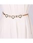 Fashion Gold Metal Diamond Heart Chain Waist Chain