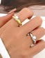Fashion Gold Pure Copper And Pearl Geometric Open Ring