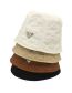 Fashion Brown Cotton Diamond Bucket Hat