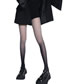 Fashion Gray And Black Open File Velvet Gradient Stockings