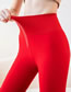 Fashion Pregnant Women's Thin Velvet Bright Red Velvet Solid Knit Stockings