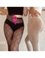 Fashion Big G Net [waist Mention] - White Nylon Jacquard Mesh Stockings