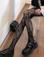 Fashion Flower Vine - Black Nylon Lace Jacquard Stockings