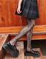 Fashion Kulomi-black Nylon Jacquard Hollow Sheer Net Socks
