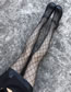 Fashion Large Rhombus - Black Nylon Rhombus Jacquard Hollow Sheer Net Socks