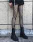Fashion Large Rhombus - Black Nylon Rhombus Jacquard Hollow Sheer Net Socks