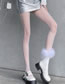 Fashion White Nylon Ironed Diamond Mesh Fishnet Socks