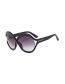 Fashion Upper Gray And Lower Powder Frame White Film Pc Round Large Frame Cross Sunglasses