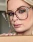 Fashion Upper Gray And Lower Tortoiseshell Square Large Frame Flat Mirror