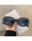 Fashion Transparent Gray Flakes Pc Oval Sunglasses