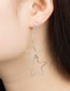 Fashion Silver Alloy Hollow Pentagram Asymmetric Earrings