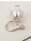 Fashion Grey Alloy Geometric Pearl U-shaped Ear Cuffs
