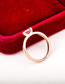 Fashion Rose Gold No. 8 5309 Copper Inlaid Zirconia Geometric Ring