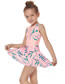 Fashion Pink Nylon Mesh Printed Children's Two-piece Swimsuit