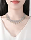 Fashion Platinum Copper Inlaid Zirconia Tassel Necklace
