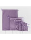 Fashion 11*15 Purple Flannel Drawstring Bag