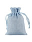 Fashion 16*24 Blue Linen Drawstring Bag