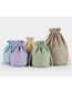 Fashion 13*18 Purple Linen Drawstring Bag