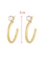 Fashion Golden 3 Copper Openwork Chain Earrings