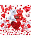 Fashion Valentine's Day Love Love Suit Geometric Alphabet Heart Balloon Set